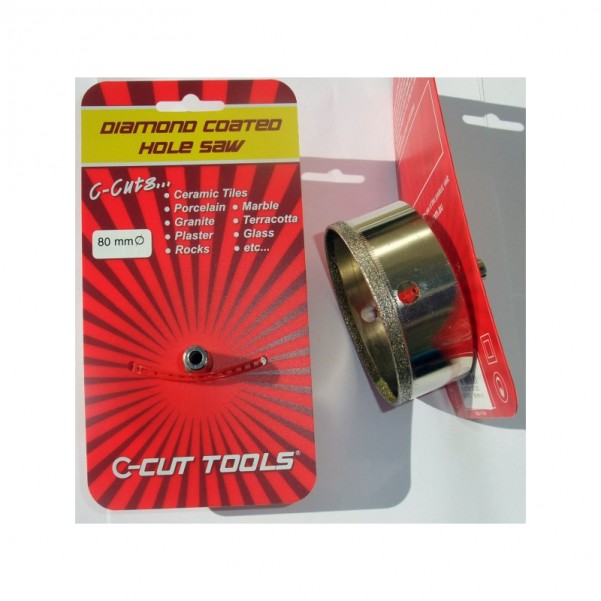 C-CUT TOOLS DCHS80S - 80mm Diamond Coated Hole Saw Holesaws